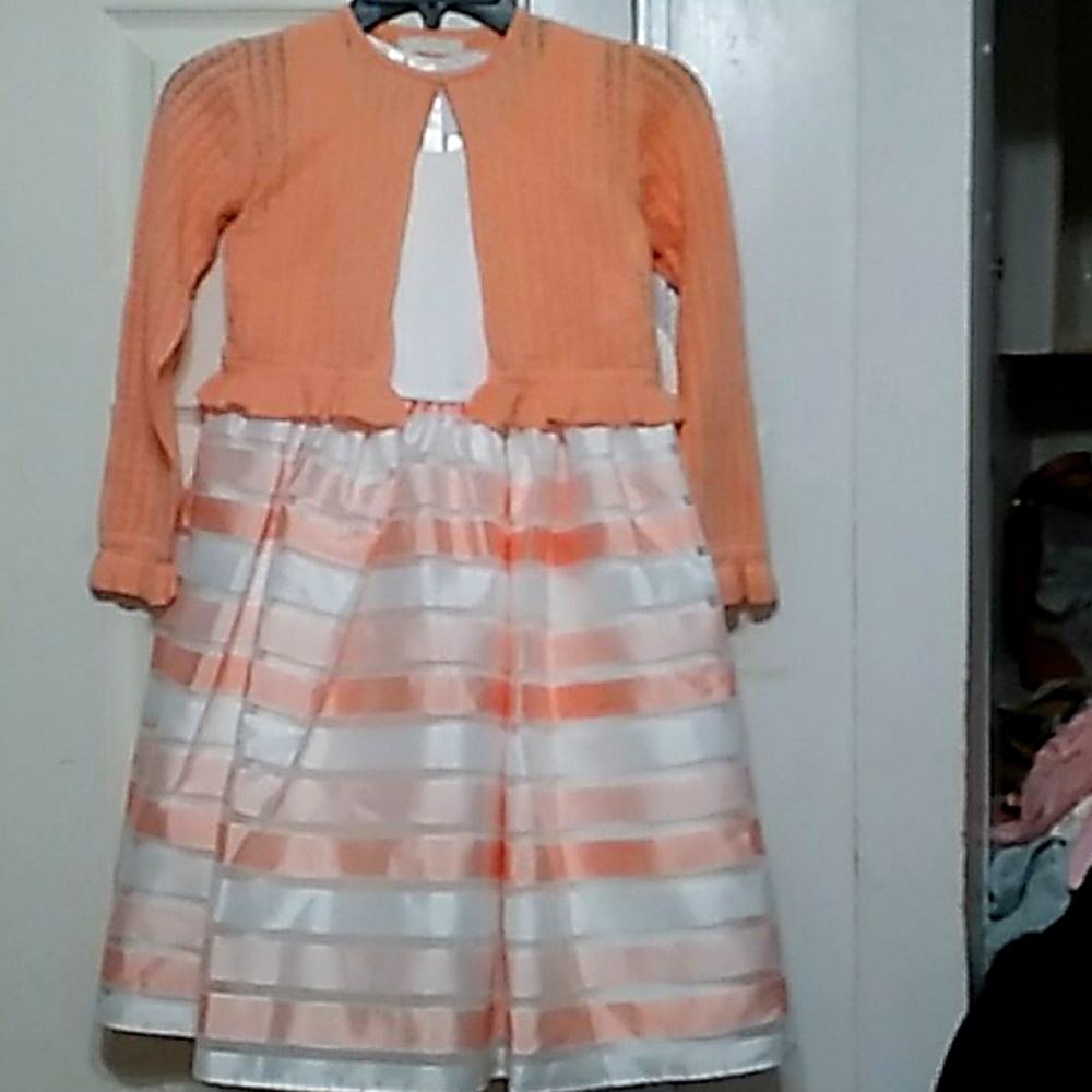 Light peach or coral color girls dress